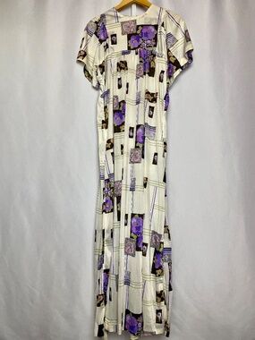 Kilauea Vintage Style Womenʻs Patchwork Floral Aloha Print Short Sleeve Muʻumuʻu